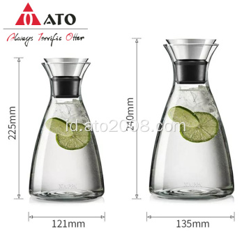 Glass Water Pitcher Carate dengan stainless steel